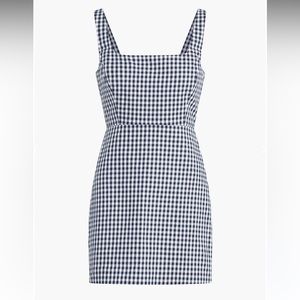 FAVORITE DAUGHTER “THE BREAKUP DRESS” black and white gingham mini dress